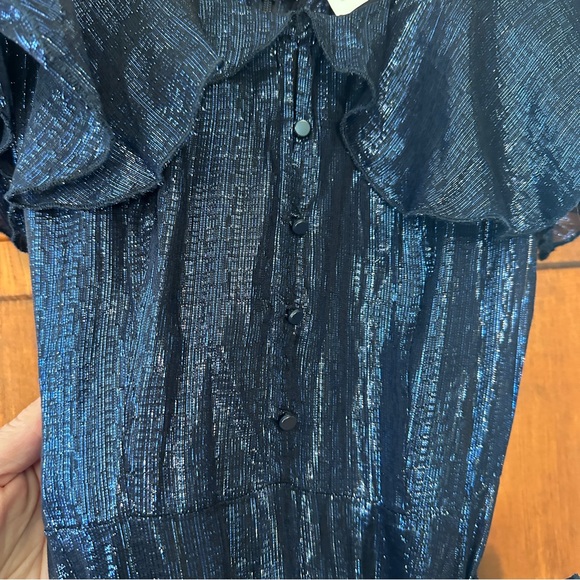 Alice McCall Night Moves Gown in Dark Blue Metallic size 0 - Picture 15 of 16